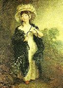 Thomas Gainsborough miss haverfield, c oil painting
